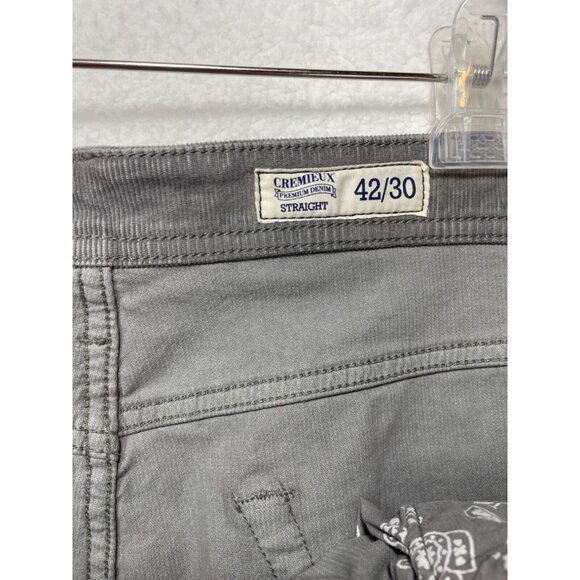 Cremieux Men's 42x30 Straight Fit Corbin Corduroy Pants Gray NWT - Picture 8 of 15